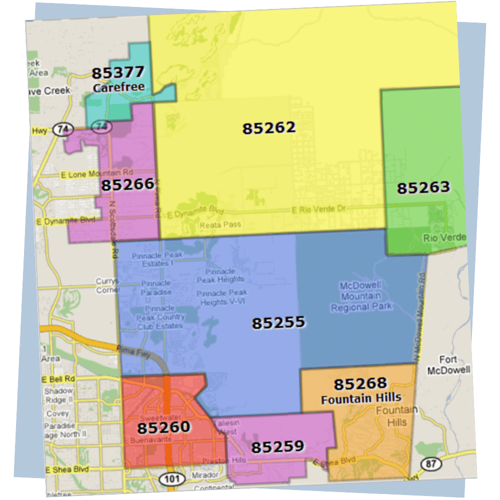 Adogable Pet Sitting North Scottsdale Service Area Zip Code Map